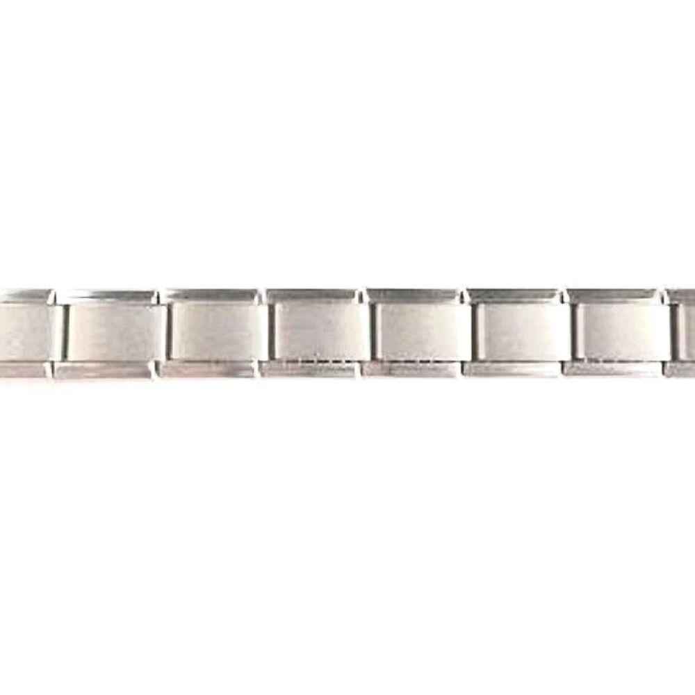GP Firenze Stainless Steel Link Bracelet Matte Silver Italian Charm Style - Picture 4 of 5